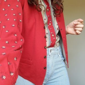 Super Cute Bright Red VTG Vest